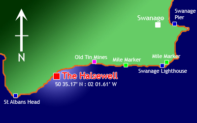 Pictorial map showing location of the Halsewell site.